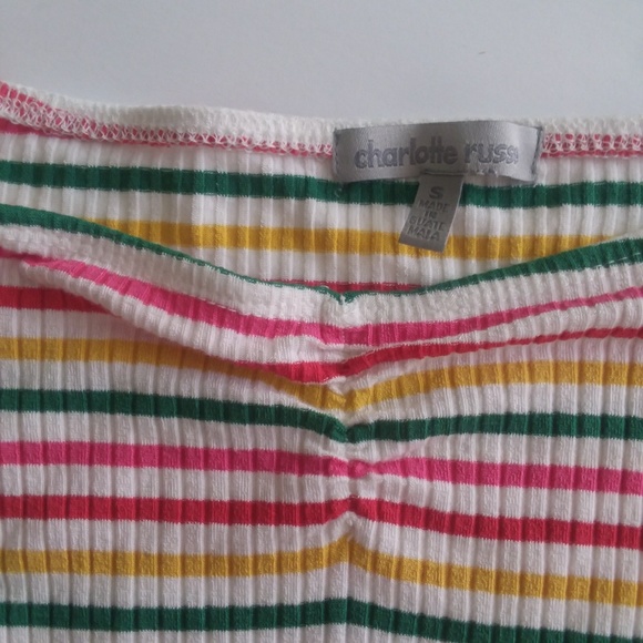 ▪︎Charlotte Russe▪︎Women's Ribbed Striped Top - Picture 4 of 5